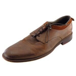 Aston Grey Shoes Size 10 M Brown Derby Oxfords Leather Men